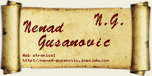Nenad Gušanović vizit kartica